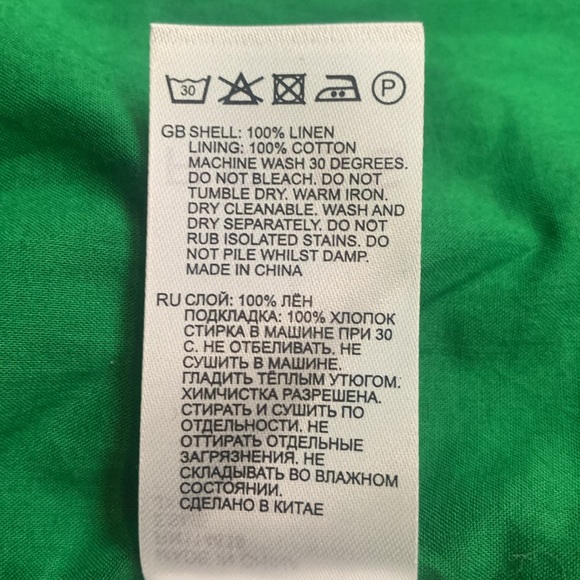 NWOT Reiss Esme Linen Sheath Dress in Green Size 6 - Picture 12 of 12